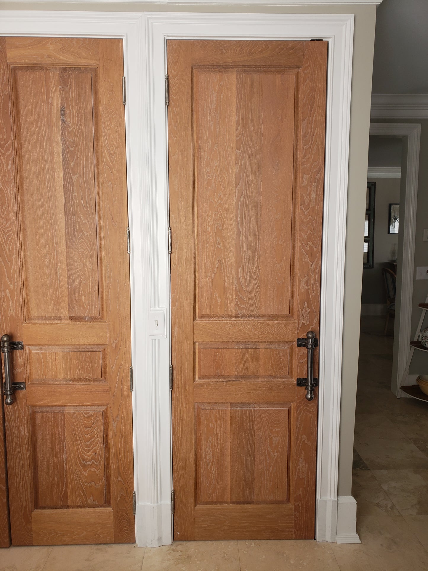 Three Raised Panel Solid Wood Door